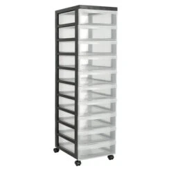 Rollcontainer L X B X H: 40 X 29 X 106,5 Cm, Anzahl Schubladen: 10, Kunststoff