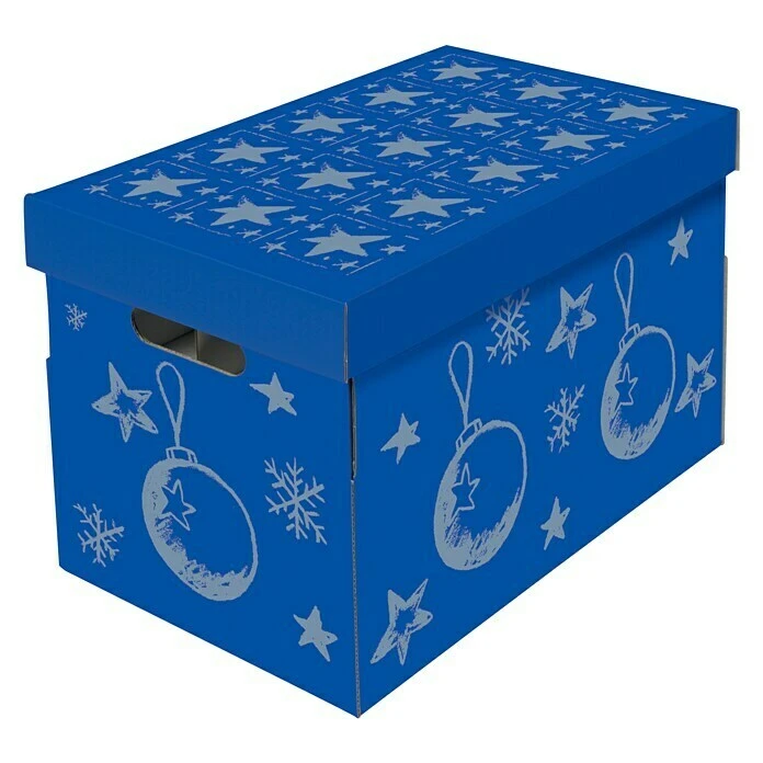 Nips Aufbewahrungsbox Für Weihnachtskugeln 46,5 X 27,5 X 29,5 Cm, Geeignet Für: Christbaumschmuck, Wellkarton, Blau/Silber 2 Nips Aufbewahrungsbox Für Weihnachtskugeln 46,5 X 27,5 X 29,5 Cm, Geeignet Für: Christbaumschmuck, Wellkarton, Blau/Silber