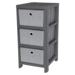 Rollcontainer Spigato L X B X H: 37,5 X 32 X 64 Cm, Grau, Anzahl Schubladen: 3 Stk.