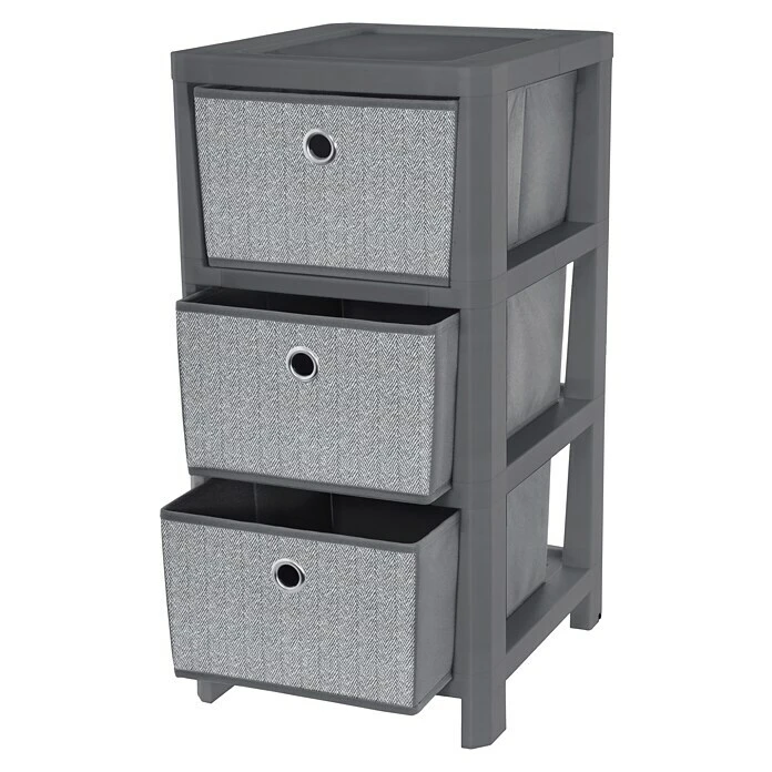 Rollcontainer Spigato L X B X H: 37,5 X 32 X 64 Cm, Grau, Anzahl Schubladen: 3 Stk. 3 Rollcontainer Spigato L X B X H: 37,5 X 32 X 64 Cm, Grau, Anzahl Schubladen: 3 Stk. – Bild 2