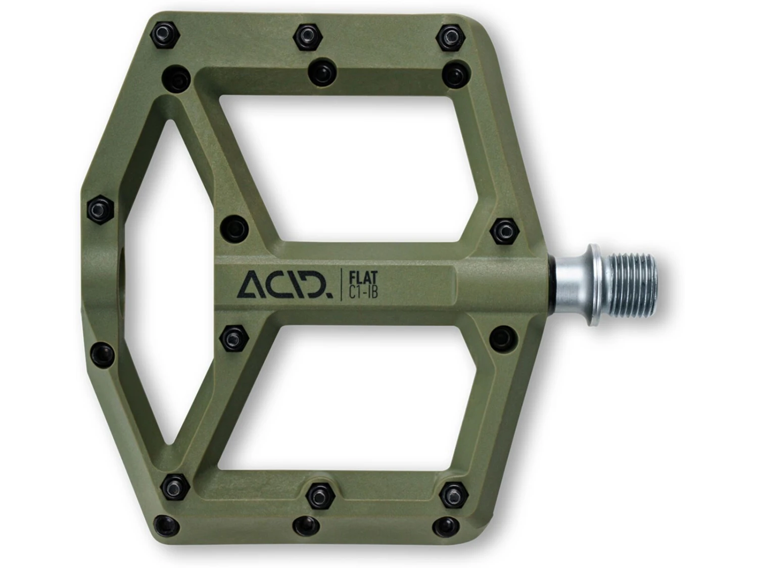 Cube Acid Pedale Flat C1-IB, Olive Green 3 Cube Acid Pedale Flat C1-IB, Olive Green