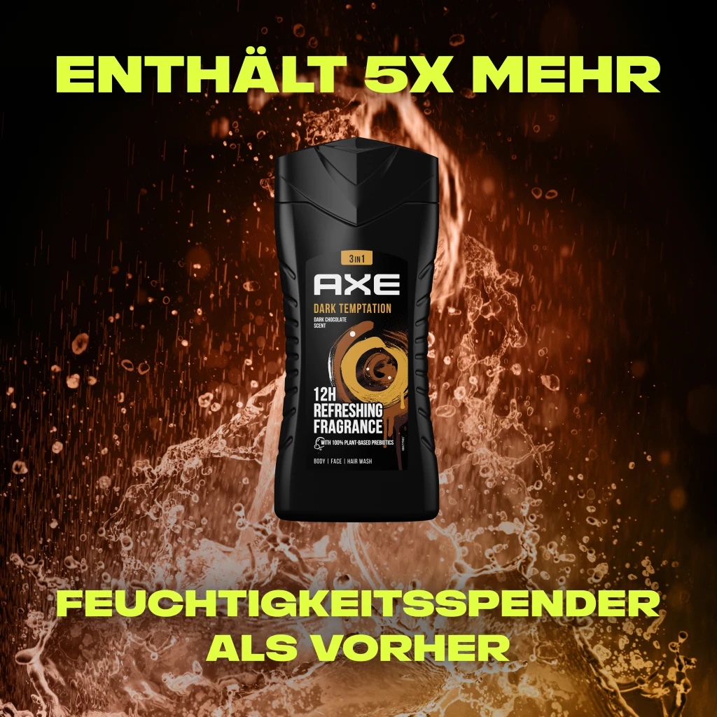 Axe 3-in-1 Duschgel & Shampoo Dark Temptation 6 Axe 3-in-1 Duschgel & Shampoo Dark Temptation – Bild 4