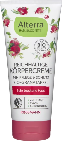 Reichhaltige Körpercreme Bio-Granatapfel & Bio-Sheabutter