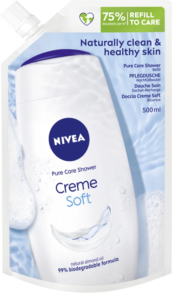 NIVEA Pflegedusche Creme Soft Nachfüllbeutel 3 NIVEA Pflegedusche Creme Soft Nachfüllbeutel
