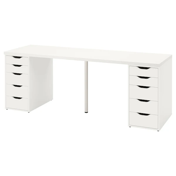 LAGKAPTEN / ALEX Desk - White 78 3/4x23 5/8 " 2 LAGKAPTEN / ALEX Desk - White 78 3/4x23 5/8 "